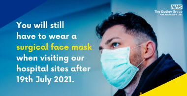 You must continue to wear face coverings in healthcare settings