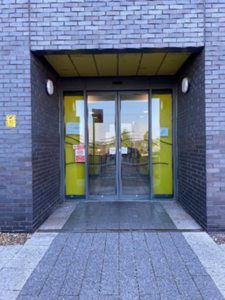 Back door entrance to Brierley Hill Health and Social Care Centre.