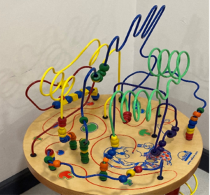 Children's toy in waiting area. 