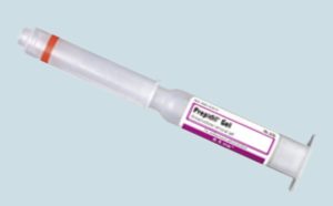 A syringe of hormone gel.